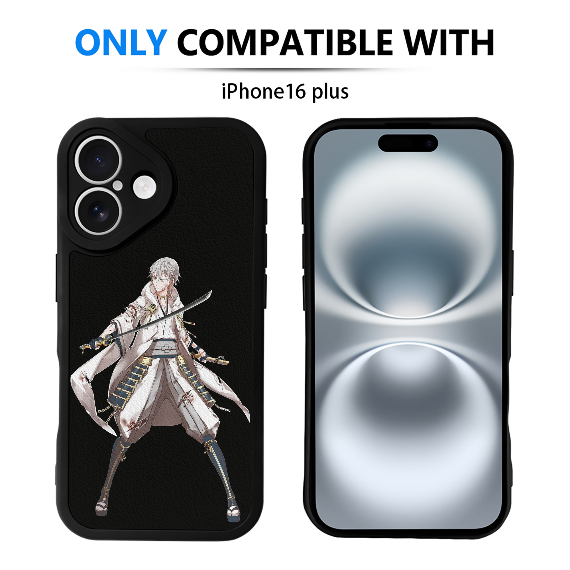（画像用） 刀剣乱舞 Touken Ranbu 【iPhone 16シリーズ対応】シリコンスマホケース（レザー調） 材質：シリコン